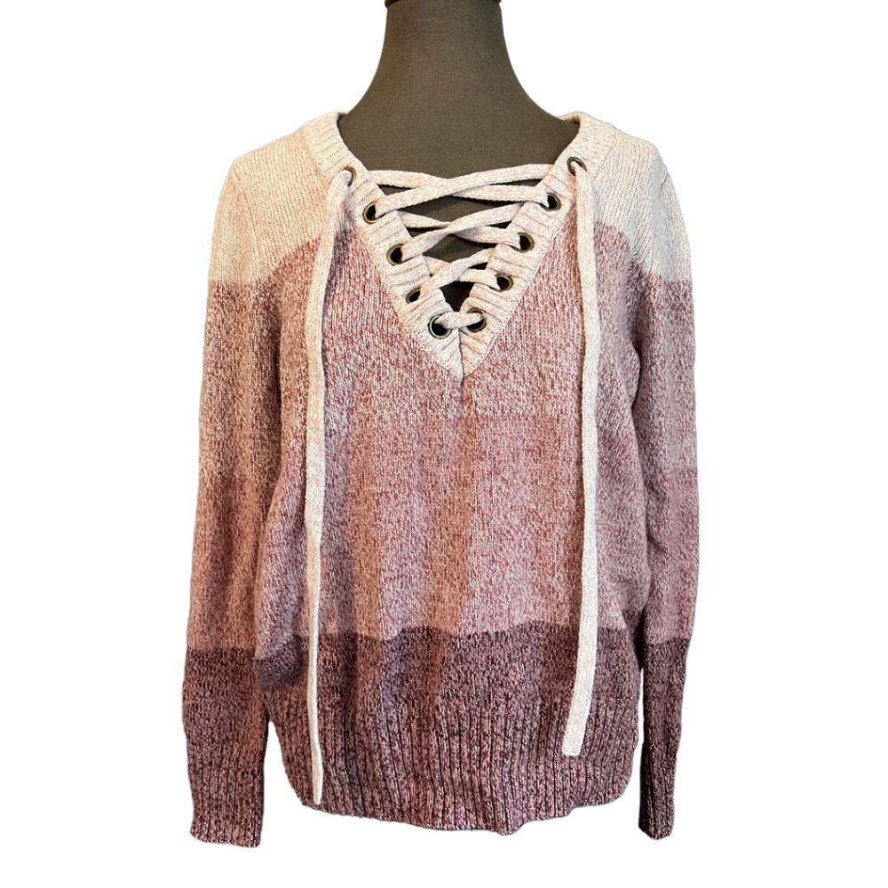 SoHo New York & Company Gradient Color Tie Sweater